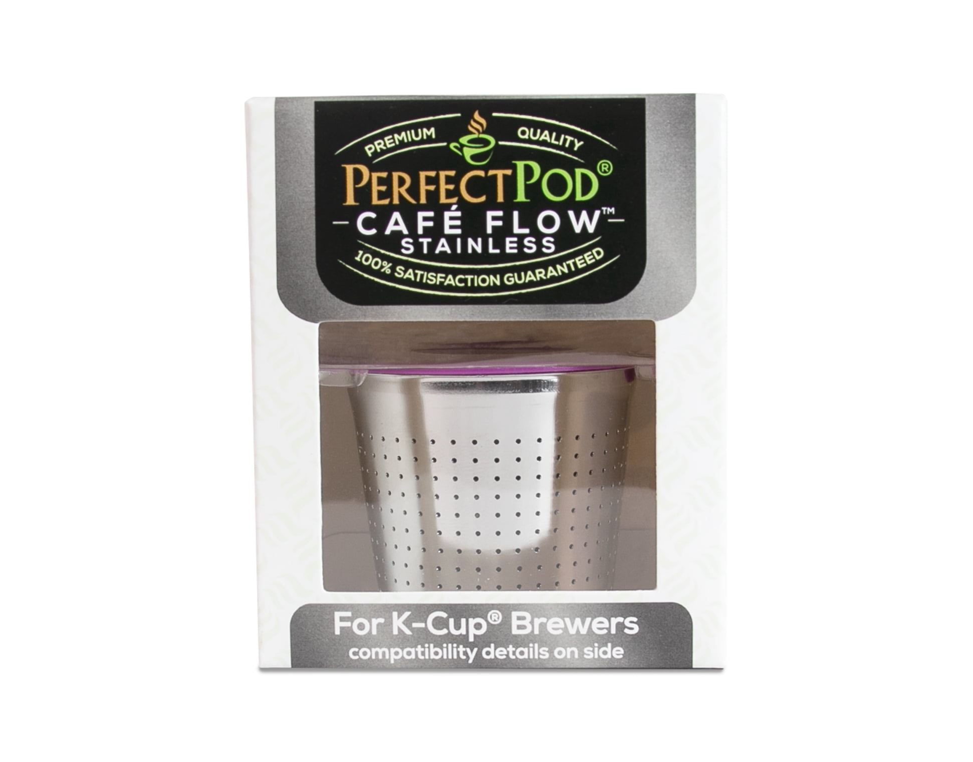 Cafe-Flow Stainless Steel Reusable Refillable Coffee Filter Cup by Perfect Pod
