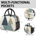 thumbnail image 6 of Obrewu Blue and Beige Modern Art Geometric Lunch Bag for Adult, Insulated, Leakproof, Oxford Cloth, 6 of 7