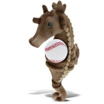 DolliBu Seahorse Stuffed Animal with Baseball Plush - Soft Huggable Seahorse, Adorable Playtime Seahorse Plush Toy, Cute Ocean Life Gift, Super Soft Plush Doll Toy for Kids and Adults - 12 Inches