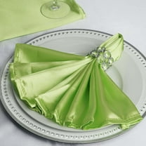 Efavormart 5 Pack | Lime Green Seamless Satin Cloth Dinner Napkins, Wrinkle Resistant | 20"x20"