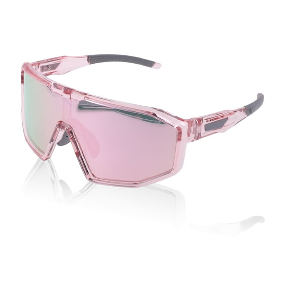 Unique Bargains 1 Pc Motorcycle Riding Goggles Pink Transparent Pink Tri-Acetyl Cellulos PC
