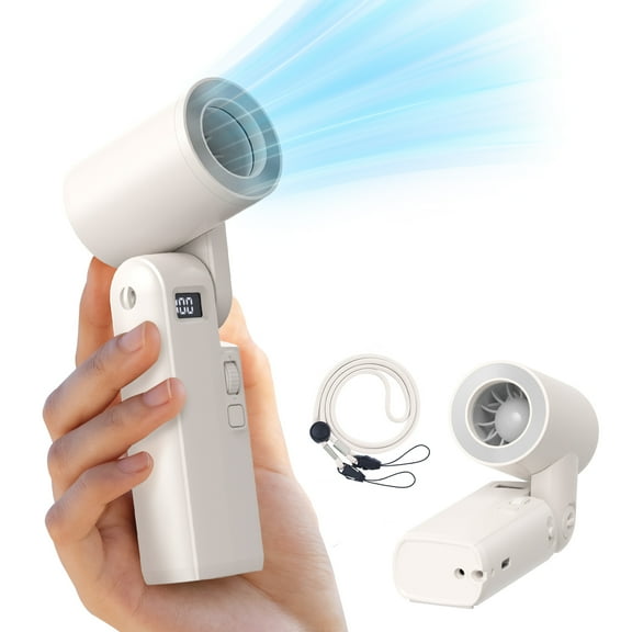 Avoalre Handheld Fan with 100 Speed, Digital Display Cooling Mini Fan, Rechargeable Foldable Personal Fan for Home Office Travel Camping