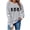 Gray, variant on HAOTAGS Women Halloween Sweatshirt, Crewneck Fall Fall Long Sleeve Pullover Tops Graphic Tops Black M
