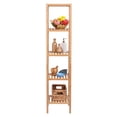 thumbnail image 4 of Bamboo Bathroom Shelf 5-Tier Multifunctional Rack Wall Mounted Utility Storage Organizer Towel Shelves Kitchen Living Room Holder,146*33*33cm-Natural, 4 of 7