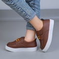 thumbnail image 3 of Toddler Boys Leather Casual Slip On Sneakers Adjustable Hook and Loop Walking Shoes Non Slip Lightweight Flat Daily Dress Shoes, 3 of 8