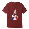 thumbnail image 5 of TSADFHJI T-Shirts pour Hommes Manches Courtes Graphiques T-Shirts Décontractés Doux et Confortables en Coton Imprimé avec Col Rond et Manches Courtes G Vin, 5 of 5