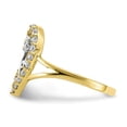 thumbnail image 4 of 10K Two-Tone Gold Ring Band Themed Cubic Zirconia CZ White, 4 of 5