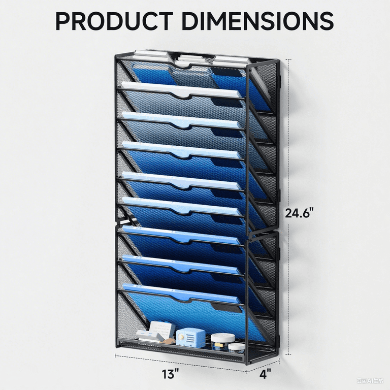 Marbrasse 10-Tier Wall File Organizer photo 7