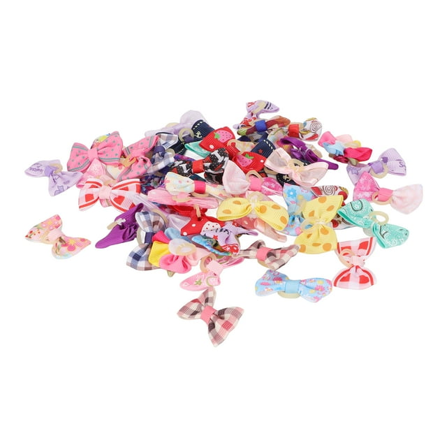 50 lazos para el pelo de perro, lazos para el cuidado del perro con bandas de goma para bodas, cumpleaños, Navidad, Halloween