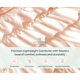 thumbnail image 3 of SGI Twin Multi Ruffle Comforter Set Microfiber Peach 3 Piece, 3 of 5