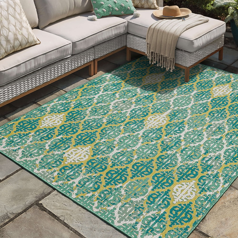 Mohawk Home Ronda Outdoor Area Rug, Teal, 8' x 10'