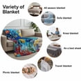 thumbnail image 6 of Throw Blanket for Couch Underwater World Soft Fleece Flannel Blankets Cozy Lightweight Blanket for Home Sofa Living Room Ocean Fish Coral Bed Throws 60" x 80", 6 of 9