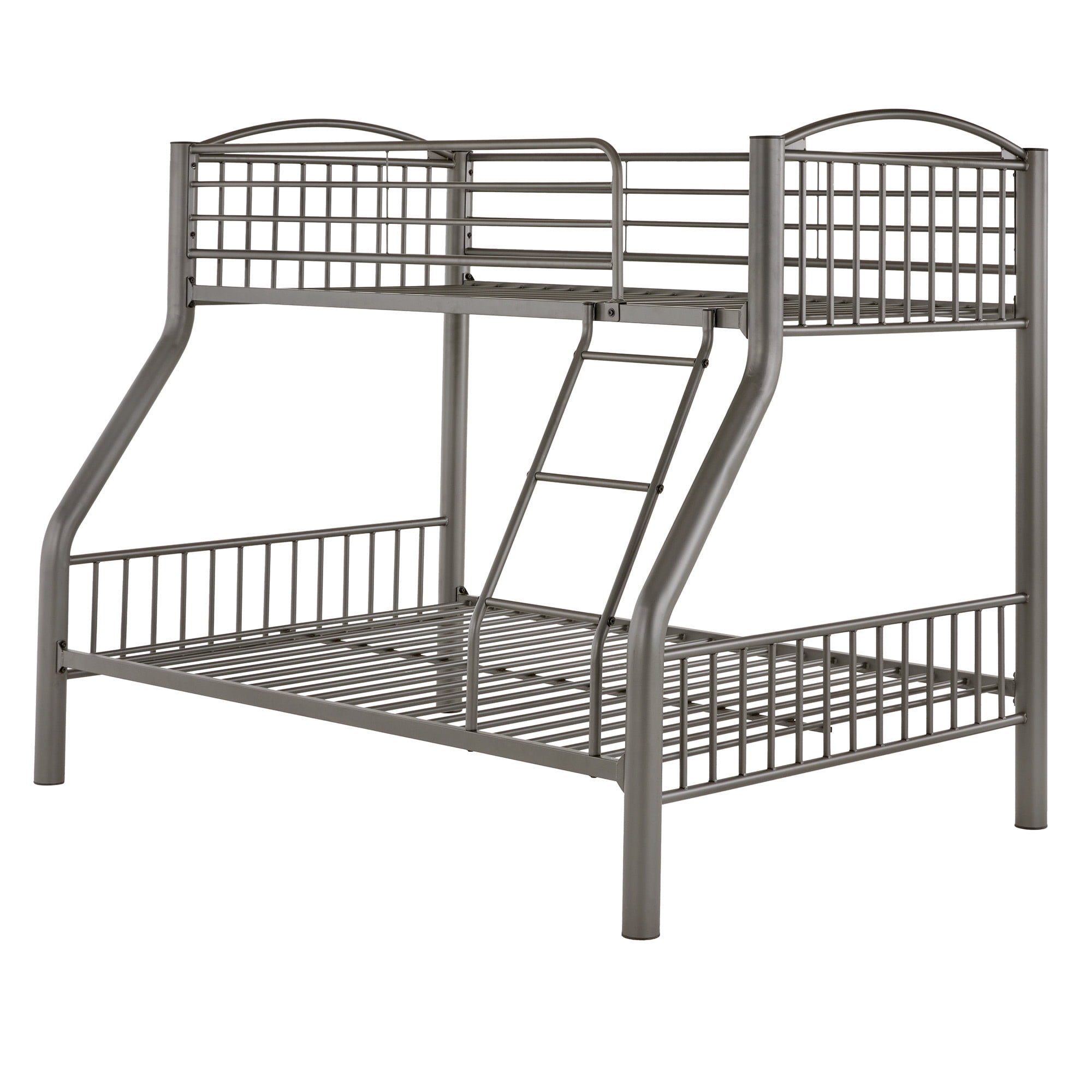 Weston Home Visalia Kids Metal Twin over Full Bunk Bed, Gray
