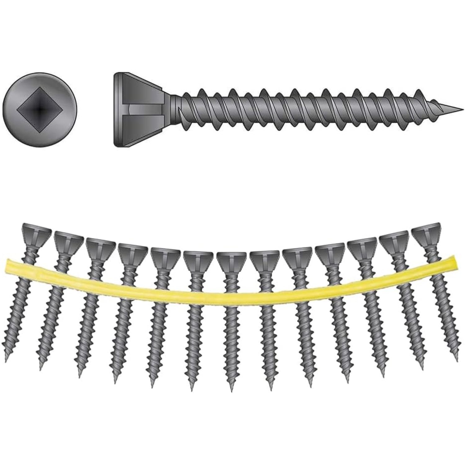 QuikDrive HCKMTH114S 7 x 11/4" Wood Underlayment Screw 1000ct