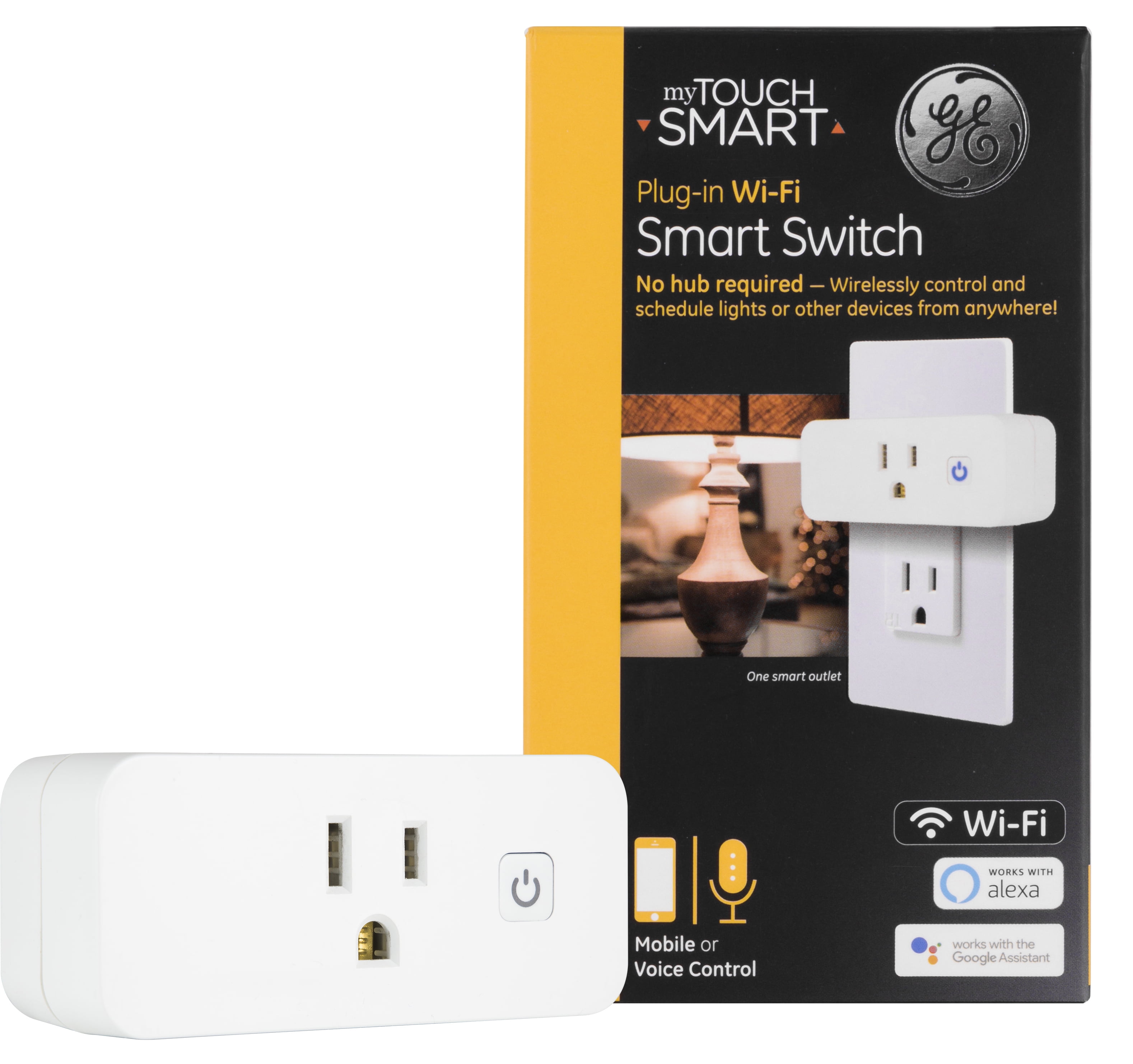 GE myTouchSmart WiFi PlugIn Smart Light Switch, No Hub Required, 40572