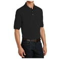 thumbnail image 3 of Yellow Rooster Mens Heavyweight Cotton Pique Polo with Pocket Black XS, 3 of 4