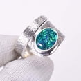 thumbnail image 3 of Triplet Opal 925 Sterling Silver Ring, 10X8 mm Oval Gemstone Ring, Cyan Ring, Christmas Gift, Unique Jewelry Ring, Adjustable Ring V2344R2134149.5, 3 of 4