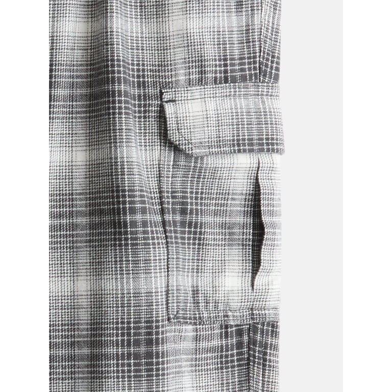 Weekend Academy Boys' Plaid Cotton Flannel Cargo Pants photo 3