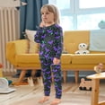 thumbnail image 4 of FORMRS Toddler Unisex Long Sleeve Top and Pants Pajama Set 2-Piece Sleepwear, Sizes 18M-8Y, Purple Cartoon Bats Pattern, 4 of 6