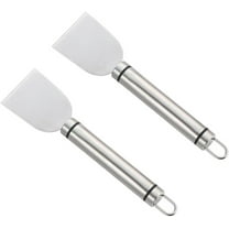 Triani 2Pcs Fridge Freezer De-Icer Ice Scraper Stainless Steel Floor Scrapers Stove Top Paint Scraper Tool Removal and Stubborn Stain Cleaning Durable Scrapers