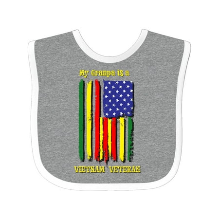 

Inktastic My Granpa is a Vietnam Veteran Gift Baby Boy or Baby Girl Bib