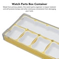 thumbnail image 3 of Watch Screw Storage Box, Rubber Bottom Liner High Density 5 Compartments Portable Watch Parts Storage  For Watch Repair For Girls, 3 of 8