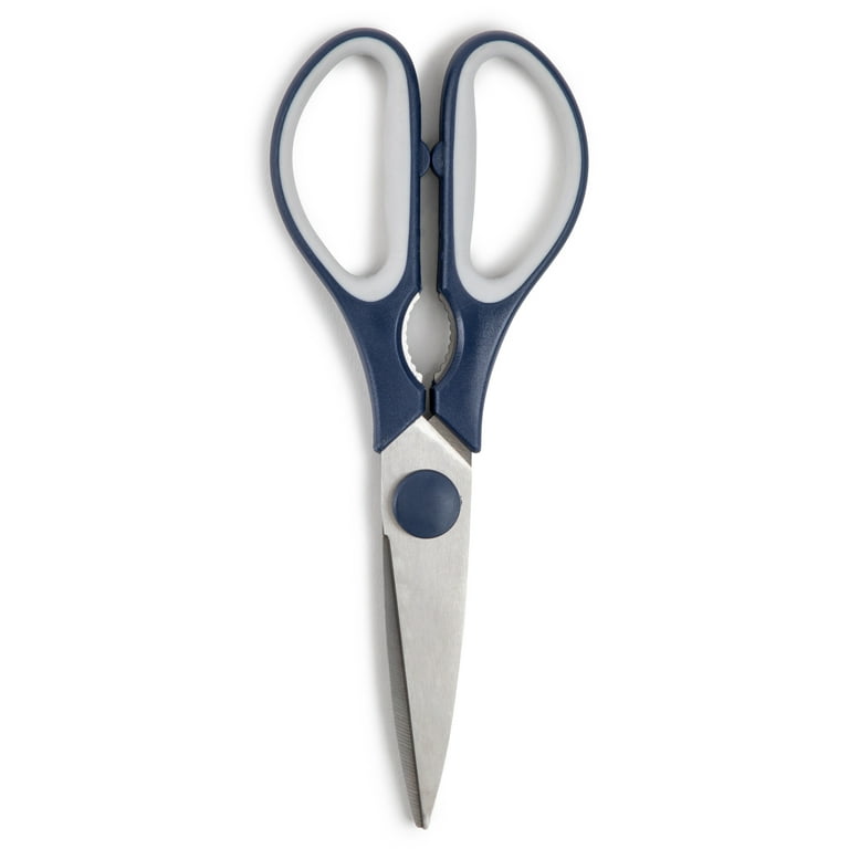 GEEKHOM Herb Scissors - 5-Blade Stainless Steel Kitchen Shears With Cleaning Comb & Safety Cover, Blue