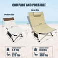 thumbnail image 4 of WTVIDAS Oversized Backpack Beach Chairs 2 Pack with 4 Position Lay Flat Portable Low Camping Chairs with Headrest&Side Pocket Folding Reclining Chairs for Beach Lawn Outdoor, 4 of 10
