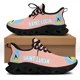thumbnail image 1 of Zapatillas de deporte ligeras con plataforma y cordones de malla con estampado de la bandera de Santa Lucía para mujer, zapatos cómodos, 1 of 6