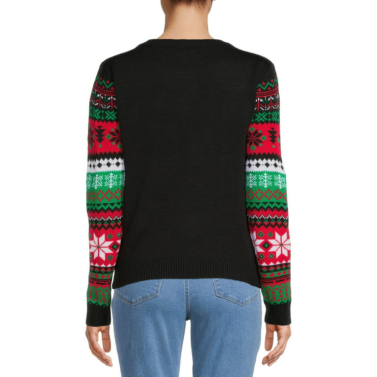 No Boundaries Juniors Christmas Sweater, Midweight, Sizes XS-XXXL - Walmart .com