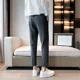 thumbnail image 4 of Pantalones de trabajo refrescantes para hombres, pantalones de oficina de seda de hielo, trajes rectos para hombre, tela clásica, sastrería coreana, reseñas, muchas novedades, 4 of 5