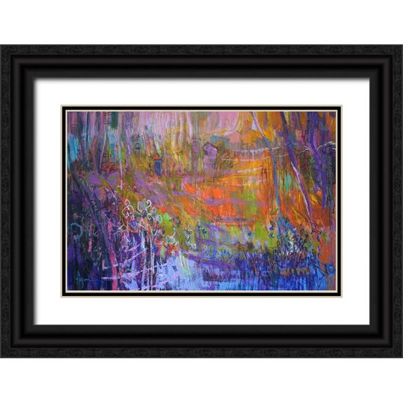 Fagan, Dorothy 14x11 Black Ornate Wood Framed with Double Matting Museum Art Print Titled - Nocturn in the Secret