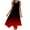 Red, variant on Erwazi Summer Casual Swing Dresses for Women Sleeveless Sundress Irregular Hem Maxi Tank Dresses Beach Dress with Pockets