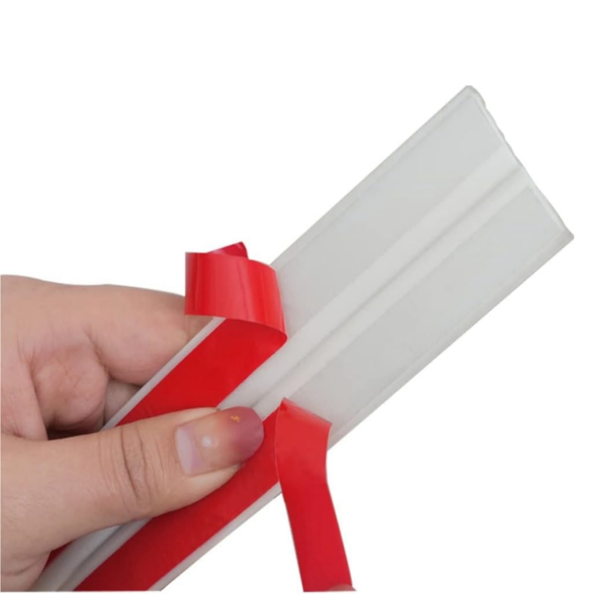 Wall Corner Protector, Kvago 1.57in x 19.68ft Self-Adhesive Corner Strip, Flexible Strip Caulk Strip for Countertop Corner Guards, Door Frame, Wall Edge and Home DIY Decoration (White)