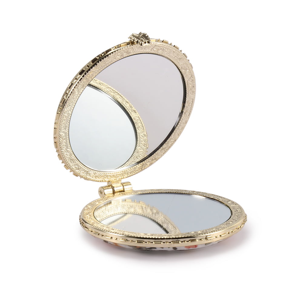 Vintage Makeup Mirror Compact Beauty Mirror Portable Double Sided Makeup  Mirror Folding Travel Makeup Mirror Best Gifts for Women 