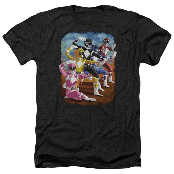 Power Rangers - Impressionist Rangers - Heather Short Sleeve Shirt - Small