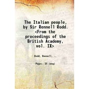 The Italian people, by Sir Rennell Rodd.  1920