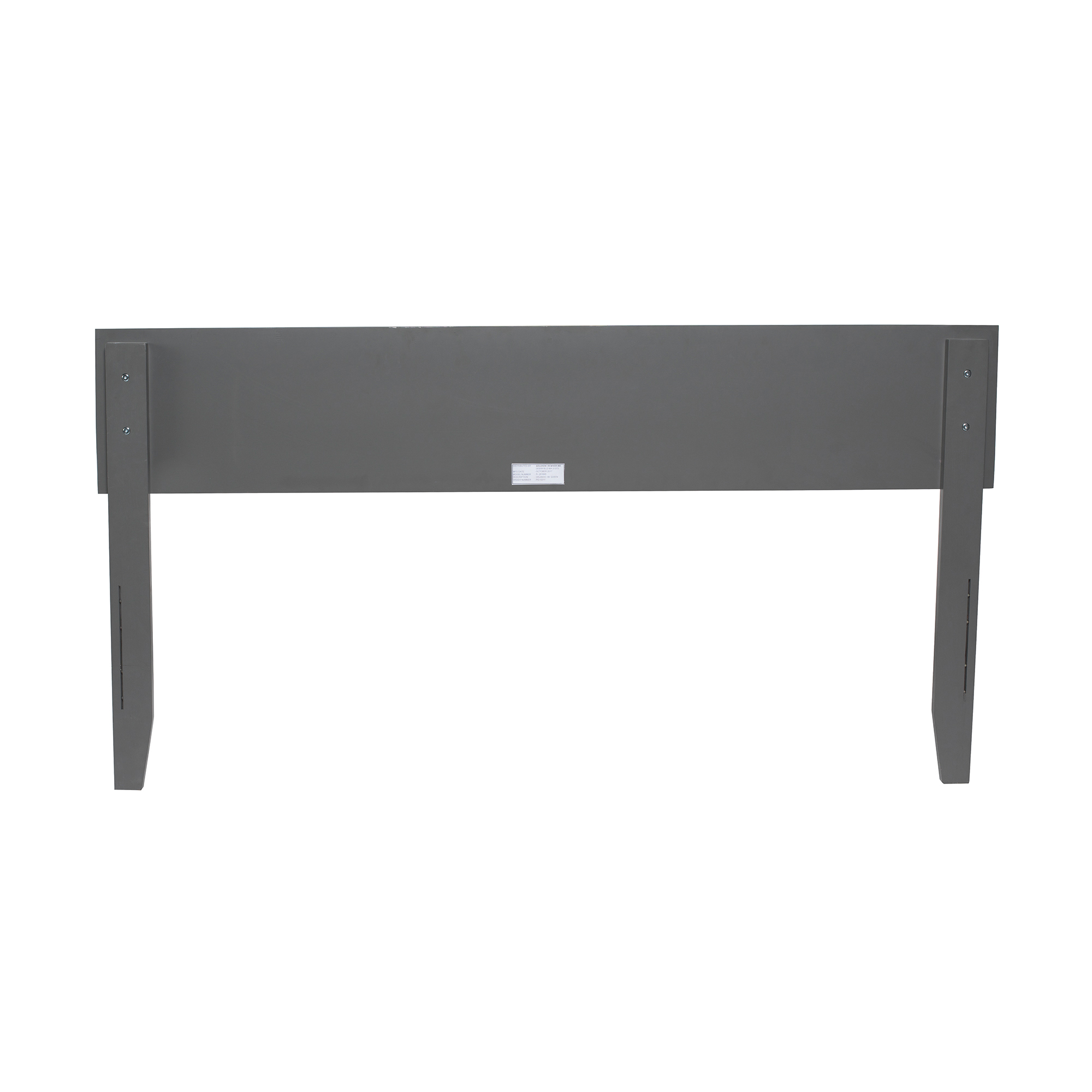 AFI Orlando Full Modern Solid Wood Panel Headboard with Attachable Charger, Grey