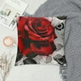 thumbnail image 2 of Leisuo Rose Butterfly Red Throw Pillow Covers Decorative Flower Gray Black Pillow Cases Cushion Covers for Sofa Couch Car Bedroom Home Decor, 2 of 5