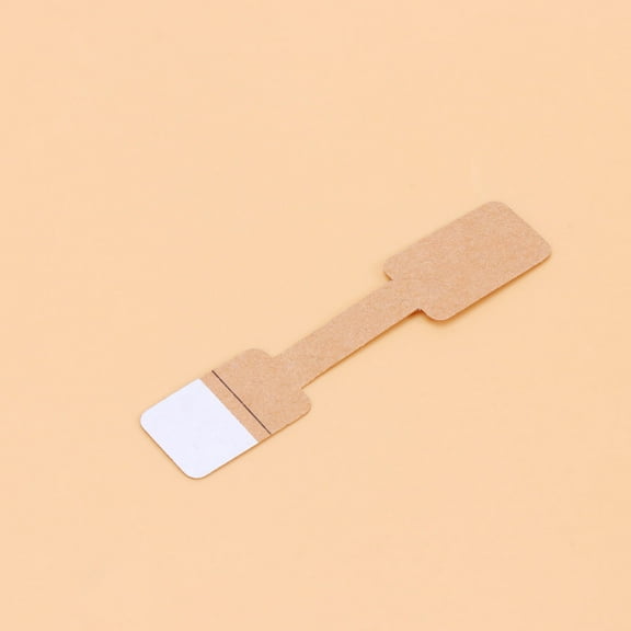 NICEXMAS Price Tag Pendant Adhesive Label Stickers Beige Kraft Paper 200Pack for Labeling Items