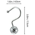 thumbnail image 2 of OULII 12Pcs Iron Plating Curtain Hooks for Rustproof and Waterproof Home Decoration, 2 of 8