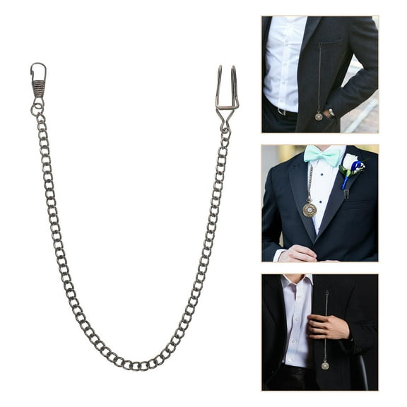 OUNONA Retro Pocket Watch Chain Vintage Alloy Watch Chain For Men Metal Chain For Pocket Watches Classic Fob Watch Chain Accessory