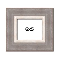 6x5 IN Frame Grey Real Wood Picture Frame Width 2.75 Inches | Interior Frame Depth 0.5 Inches |