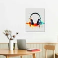 thumbnail image 2 of ARISTURING Watercolor Headphone Canvas Wall Art Music Earphones Canvas Print Painting Musical Music Studio Wall Decor DJ Gift, 2 of 4