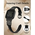 thumbnail image 3 of Wearlizer Slim Leather Band Compatible with Versa 2/Versa/Versa Lite – Celtic Heart Knot Buckle Strap for Women, Stylish Replacement Wristband, 3 of 6
