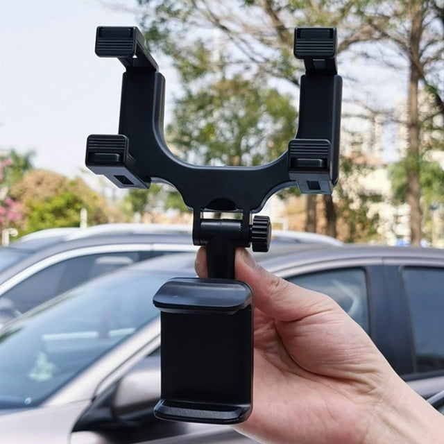 Soporte para teléfono móvil para espejo retrovisor de coche, soporte de navegación para espejo retrovisor de coche, clip de fijación para grabadora de conducción
