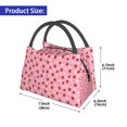 thumbnail image 2 of Disketp Strawberry and Ladybugs Insulated Bags, Insulated Cooler Bag Totes for Lunch Beach Camping, 2 of 6