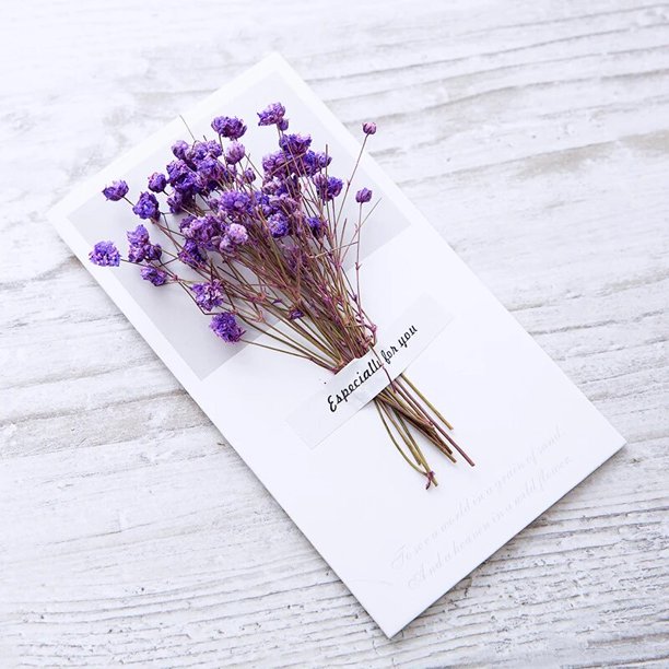 Tarjetas de Felicitación de sobre de flores secas, invitaciones de boda, Postales de escritura a mano, tarjetas de regalo, tarjetas de agradecimiento, 10 piezas por juego
