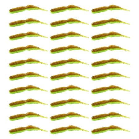 MAGIDEAL Crankbait Fishing Supplies Fishing Worms Lures for Saltwater Outdoor Walleye green 30x 40mm0.42g