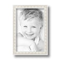 thumbnail image 2 of ArtToFrames 6" x 9" White Square Star Emboss Picture Frame, 6x9 inch White Wood Poster Frame (WOM-5125),  Pack, 2 of 7